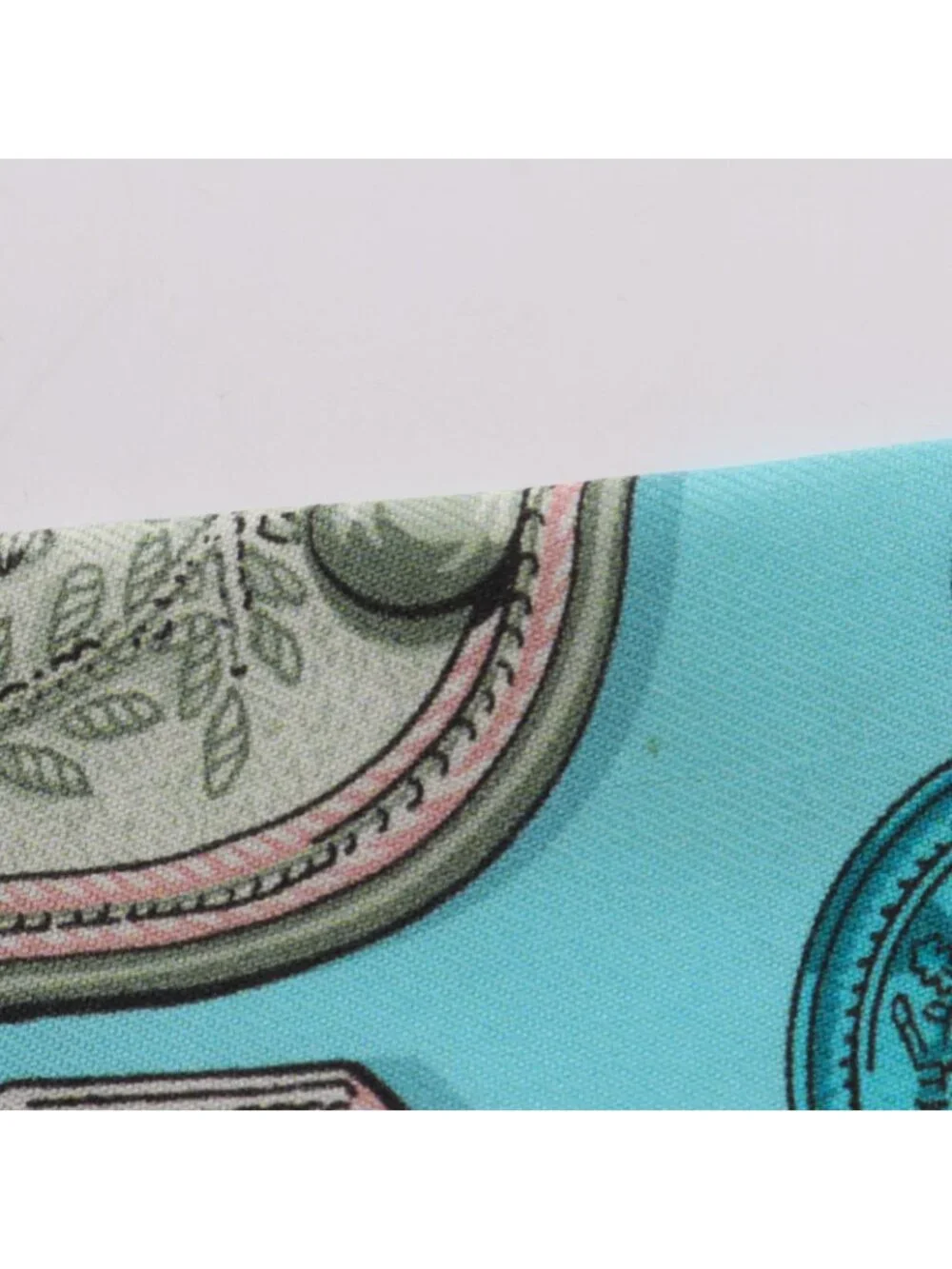 Hermes Scarf Twilly Epaulettes Ribbon Blue Silk
